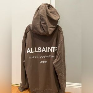 All saints brown hoodie